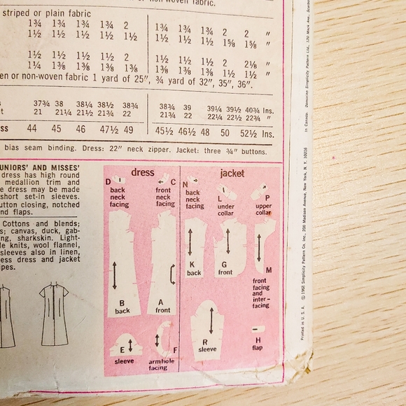 Vintage 1968 Simplicity Pattern Dress & Jacket - Picture 7 of 9